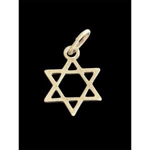 Sterling Silver Star Of David Judaica Charm 5/8” 925